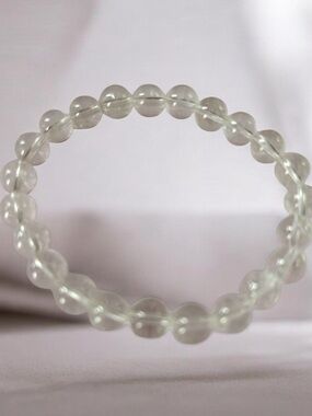 Clear Quartz Round 8mm Bead Bracelet High Quality